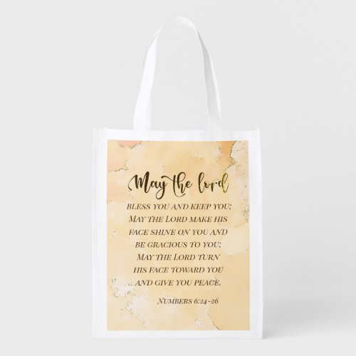 Numbers 624_26 The Lord Bless You Bible Verse Grocery Bag