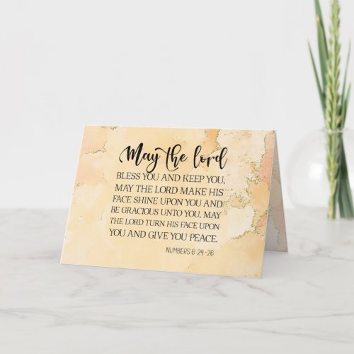 Numbers 624_26 The Lord Bless You Bible Verse  Note Card