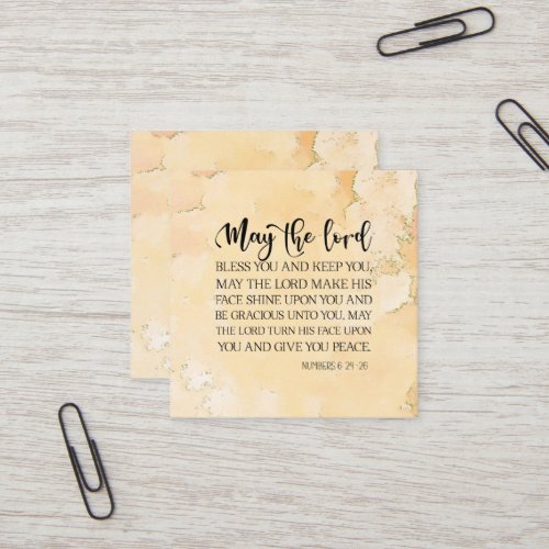 Numbers 624_26 The Lord Bless You Bible Verse Square Business Card