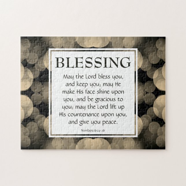 Numbers 6:24-26 THE LORD BLESS YOU Christian Jigsaw Puzzle (Horizontal)