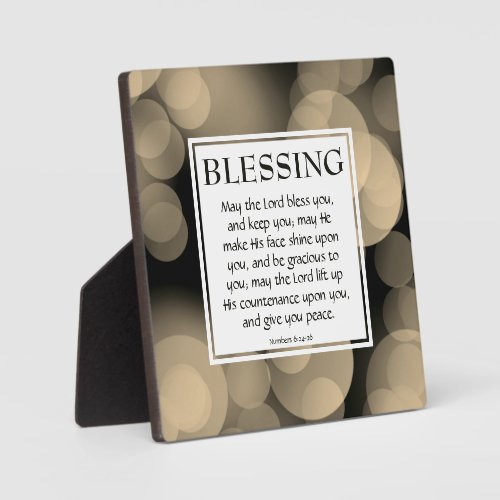 Numbers 624_26 THE LORD BLESS YOU Christian Plaque