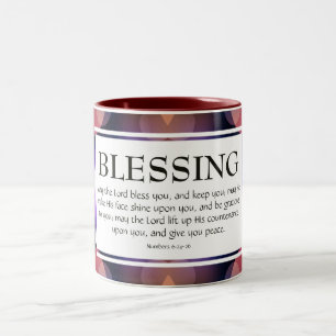 Numbers 6:24-26 THE LORD BLESS YOU Christian Two-Tone Coffee Mug