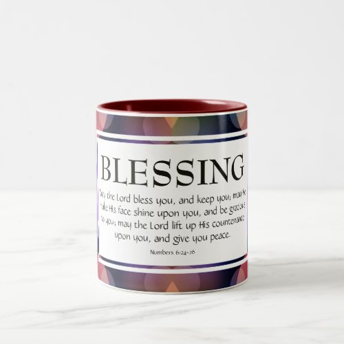 Numbers 624_26 THE LORD BLESS YOU Christian Two_Tone Coffee Mug