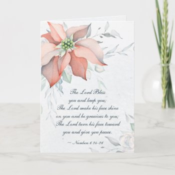Numbers 6:24-26 The Lord Bless You Christmas Holiday Card by CChristianDesigns at Zazzle