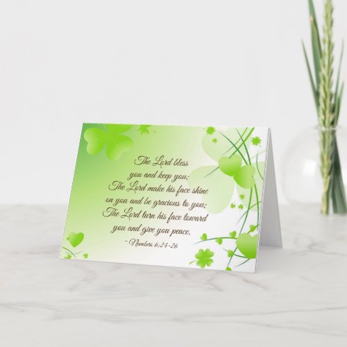 Numbers 6 24_26 The Lord Bless You Irish Design Card
