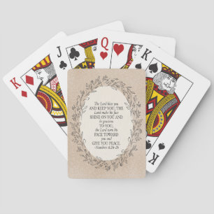 Numbers 6:24–26 The Lord Bless You Neutral Vintage Poker Cards