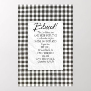 Numbers 6:24–26 The Lord Bless You Neutral Vintage Wall Decal