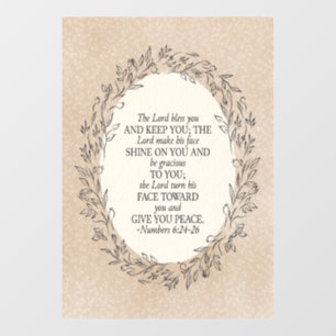 Numbers 6:24–26 The Lord Bless You Neutral Vintage Wall Decal
