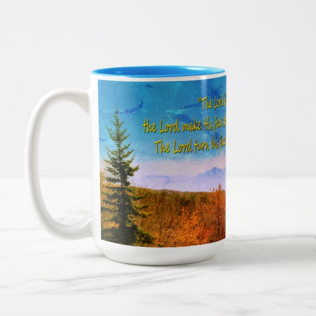 Numbers 6:24-26 Two-Tone coffee mug (Left)