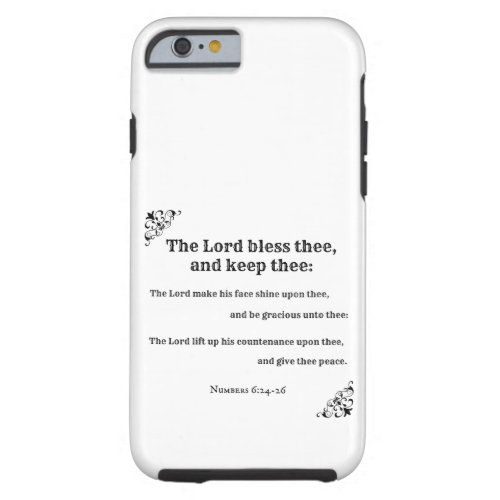 Numbers 624 Aaronic Blessing Biblical iPhone case