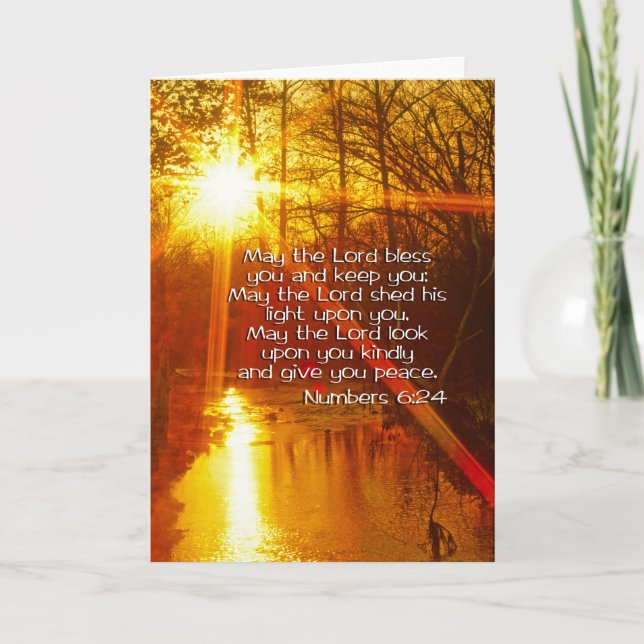 NUMBERS 6:24 BIBLE VERSE - MAY THE LORD BLESS YOU CARD (Front)