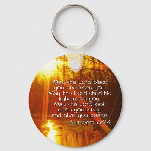 NUMBERS 624 BIBLE VERSE _ MAY THE LORD BLESS YOU KEYCHAIN