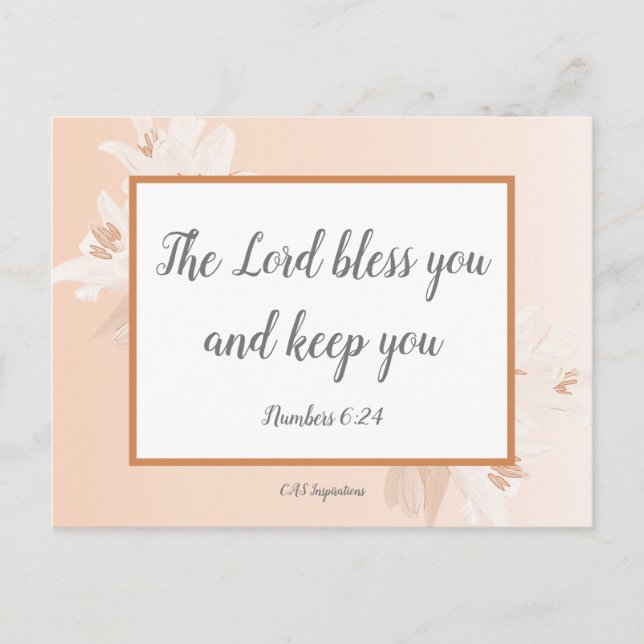 Numbers 6:24 Bible Verses About Blessings Card (Front)