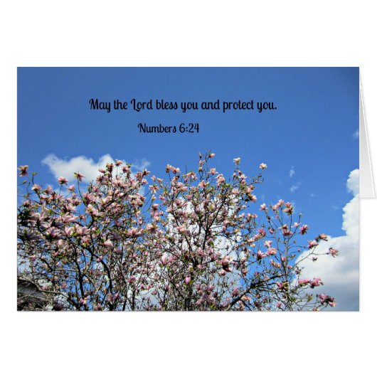 Numbers 6:24 May the Lord bless you.... Cards (Front Horizontal)