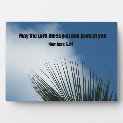 Numbers 624 May the Lord bless you Plaque