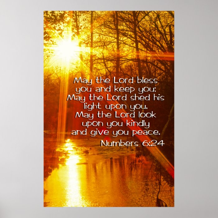 NUMBERS 624 MAY THE LORD BLESS YOU PRINT