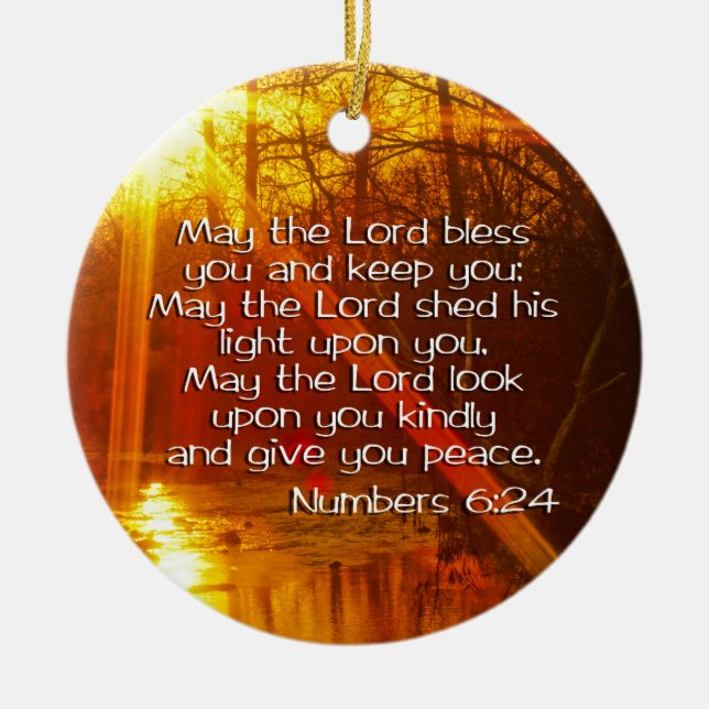 NUMBERS 6:24 ORNAMENT MAY THE LORD BLESS YOU (Front)