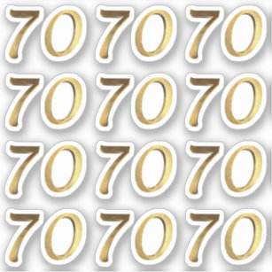 Golden Numbers Stickers - TenStickers