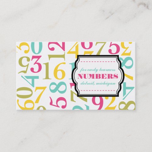 Numbers Business Cards