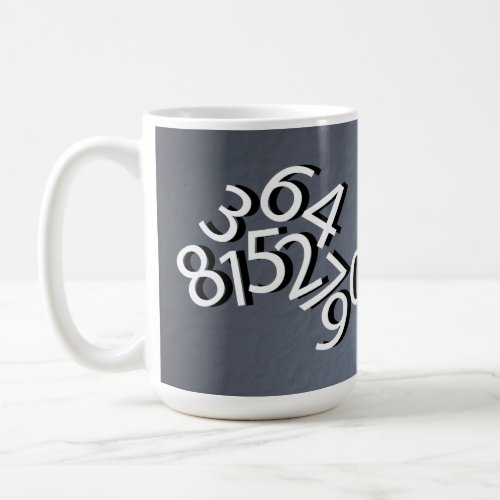 Numbers design coffee mug