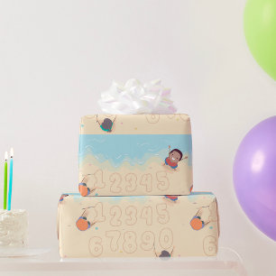 Numbers In The Sand Wrapping Paper