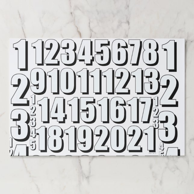 Numbers Kids Coloring Sheets  Paper Pad (Front)