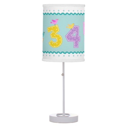 Numbers Learn to Count Nursery Table Lamp