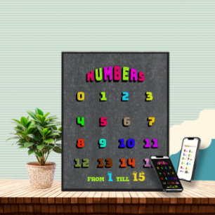 Numbers learning for kids poster