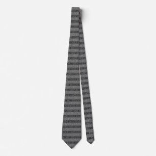 Numbers, Math, Accounting, Calculating Grey Neck Tie