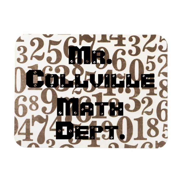 Numbers Math Flat Refrigerator Magnet