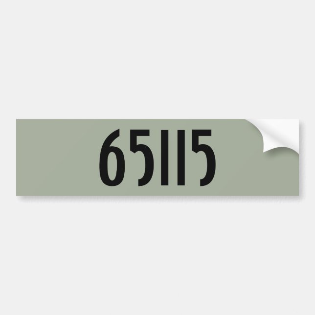 Numbers &  Name on Bumper Sticker (Front)