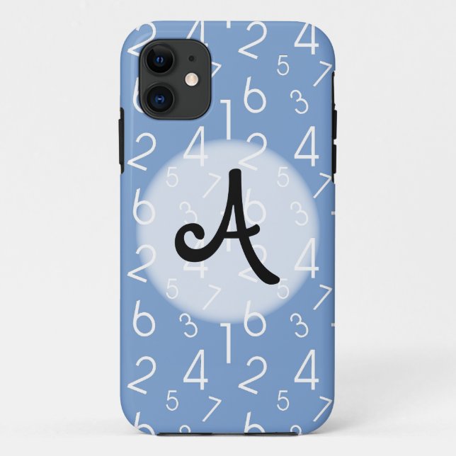 Numbers Pattern Case-Mate iPhone Case (Back)