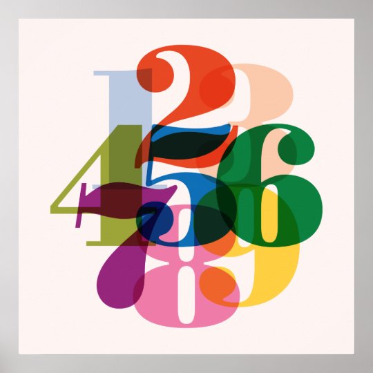 numbers print zazzlecom