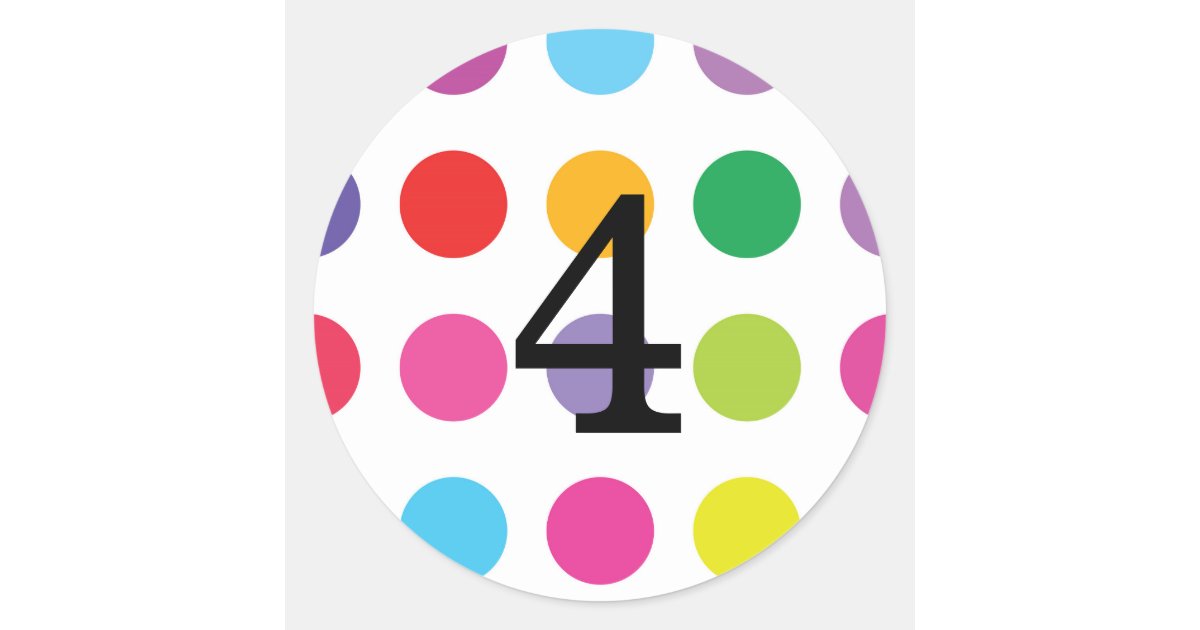 Numbers Round Sticker | Zazzle