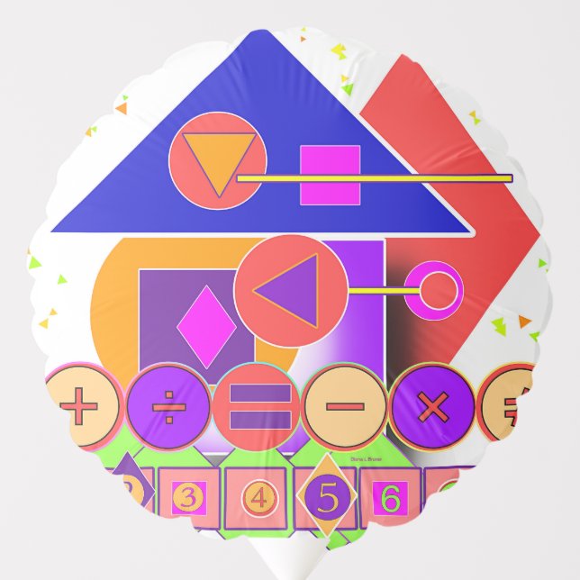 Numbers, Symbols, Shapes Balloon (Front)