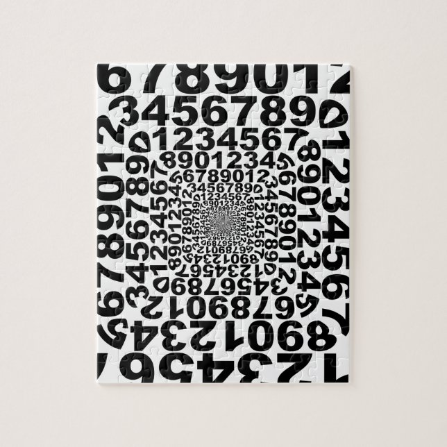 Numbers Vortex, counting whirlpool, math Jigsaw Puzzle (Vertical)