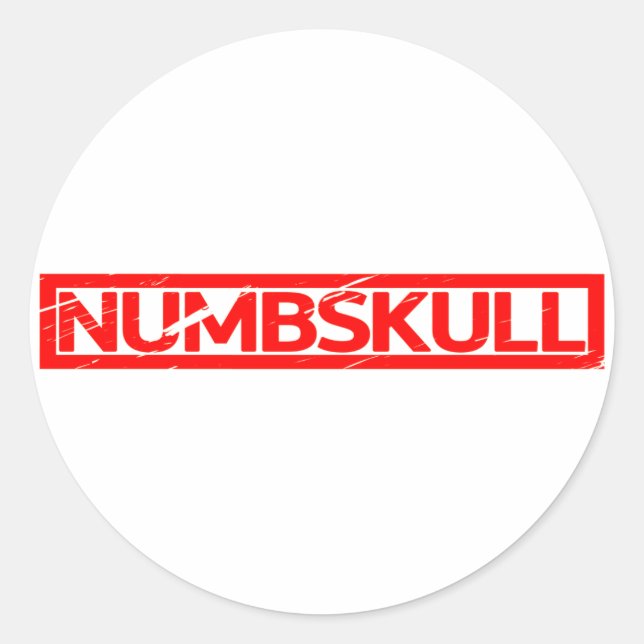 Numbskull Stamp Classic Round Sticker (Front)