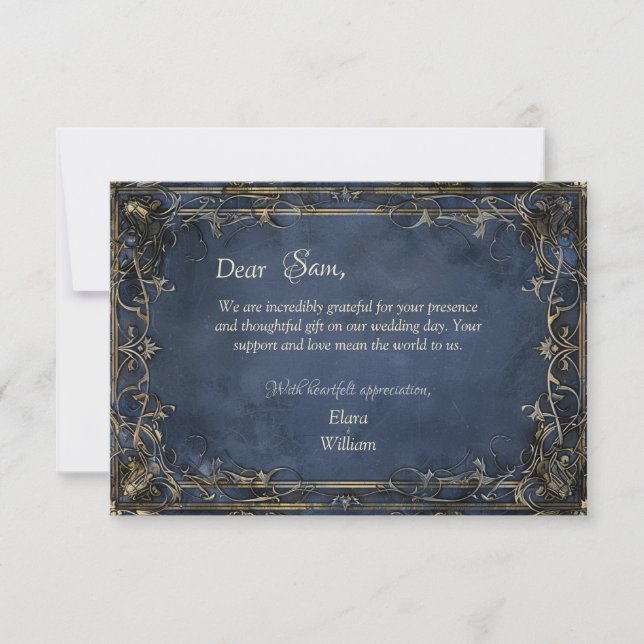Numenorean Royal Wedding Thank You Card (Front)