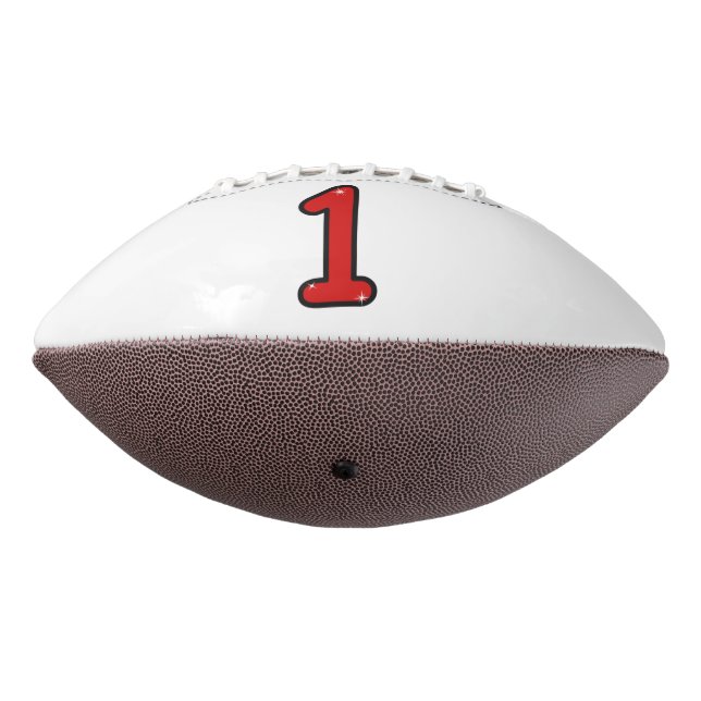 Numeral 1, one, 1 year, number 1, number one football (Rotated 270)