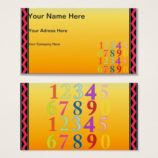 Numerals (Front & Back)