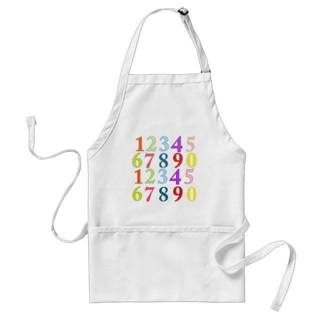 Numerals Adult Apron (Front)