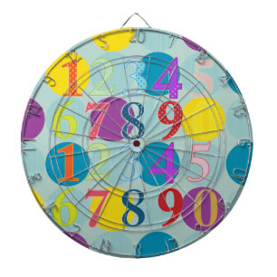 Numerals Dartboard With Darts