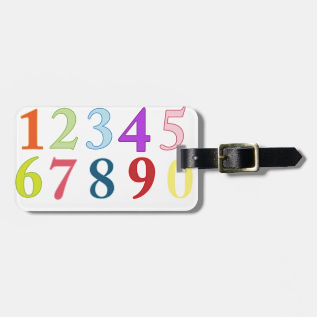 Numerals Luggage Tag (Front Horizontal)