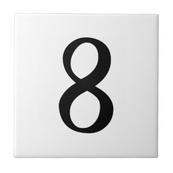 Numeric Tile - Stylish Eight (number 8) ~.png by TheWhippingPost at Zazzle
