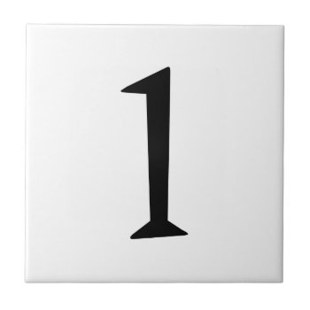 Numeric Tile - Stylish One (number 1) ~.png by TheWhippingPost at Zazzle
