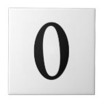 Numeric Tile - Stylish Zero (number 0) ~.png at Zazzle