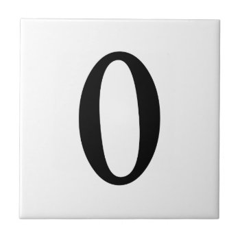 Numeric Tile - Stylish Zero (number 0) ~.png by TheWhippingPost at Zazzle