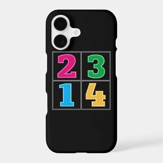 Numerical serie 1234 iphone case (Back)