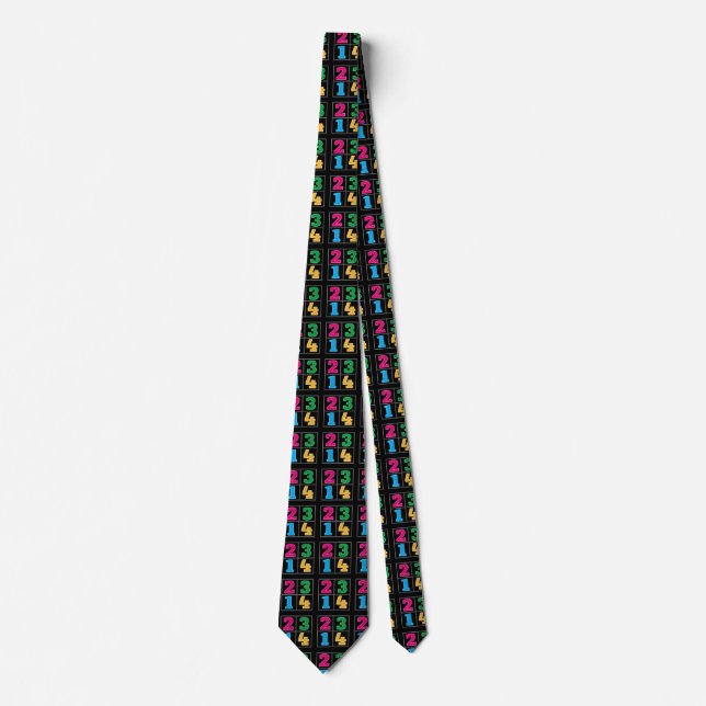 Numerical serie 1234 neck tie (Front)