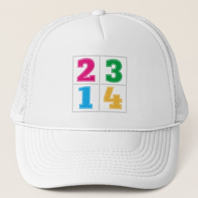 Numerical serie 1234 trucker hat (Front)